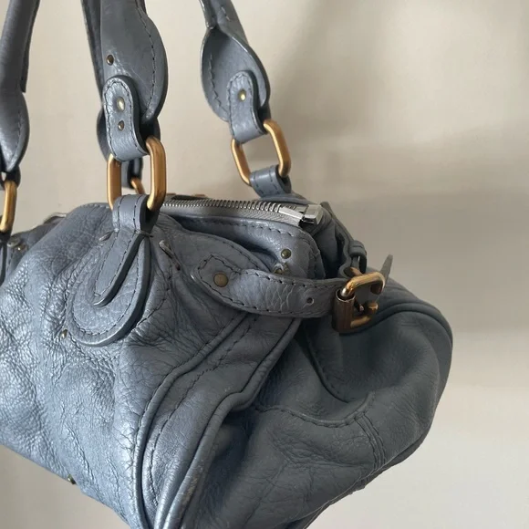 Gray Leather Handbag - Picture 4 of 7